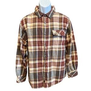 Legendary Whitetails Buck Camp Flannel Shirt, Large, Cedarwood Plaid, Hunting